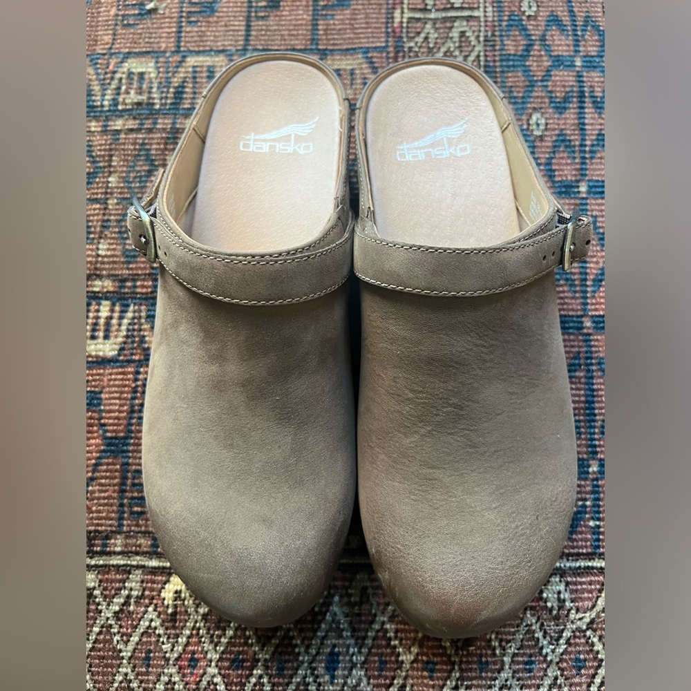 Dansko Clogs Womens Size EU 38 US 8.5 Brown  Leather Mules Shoes Slingback
